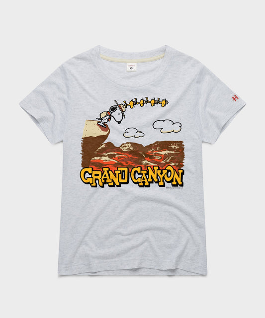 Ash t-shirt featuring Snoopy and the Grand Canyon National Park design centered on the front-0
