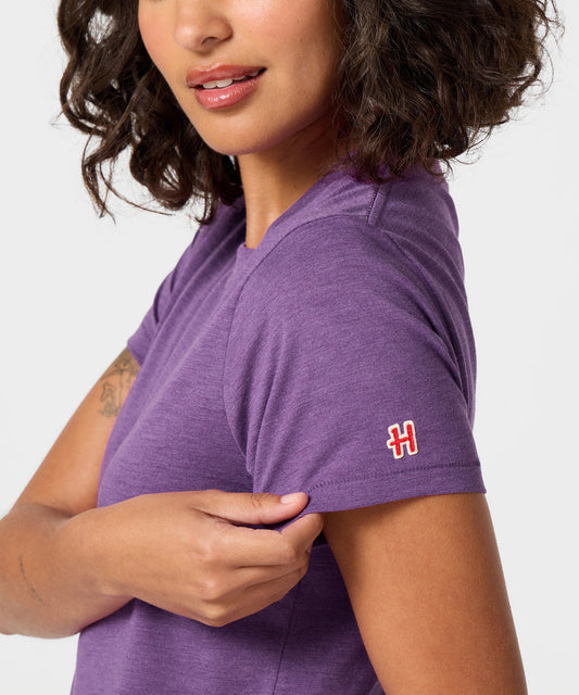 Royal purple t-shirt featuring Snoopy exploring Hawaii Volcanoes National Park printed on the front chest-4