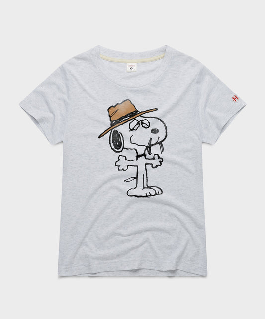 Ash women's t-shirt featuring a graphic of Spike sitting in the desert on the front chest-0
