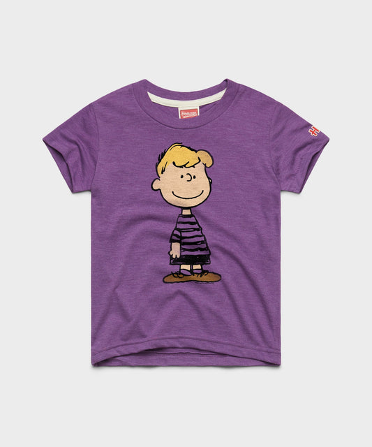 Youth t-shirt featuring Schroeder playing his piano on the front chest-0