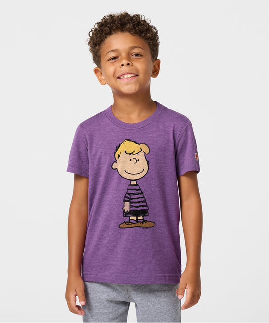 Youth t-shirt featuring Schroeder playing his piano on the front chest-2