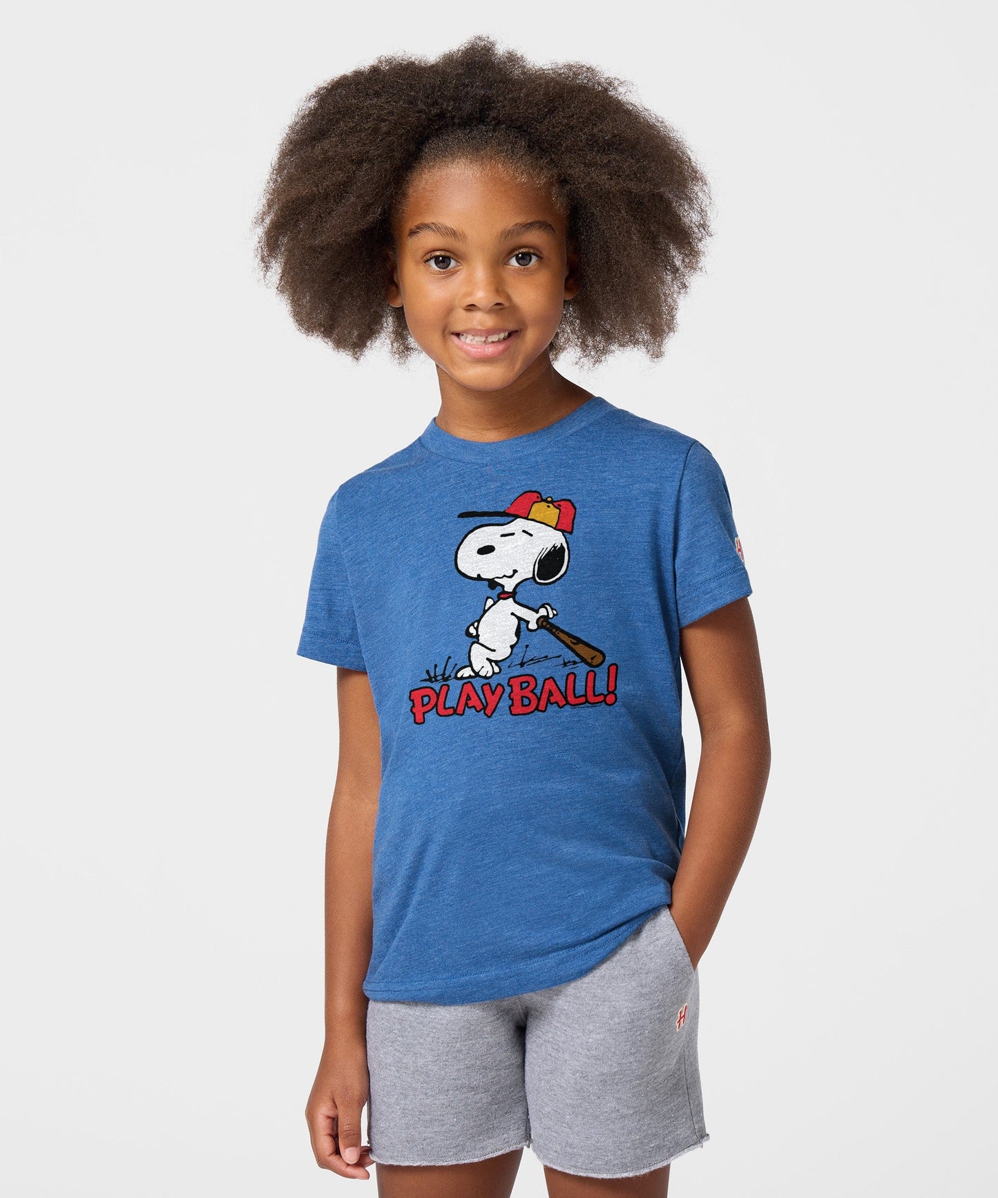 Back view of the solid royal blue youth t-shirt