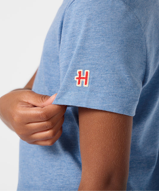 Light blue youth t-shirt featuring Snoopy in an Argentina soccer design centered on the front-4