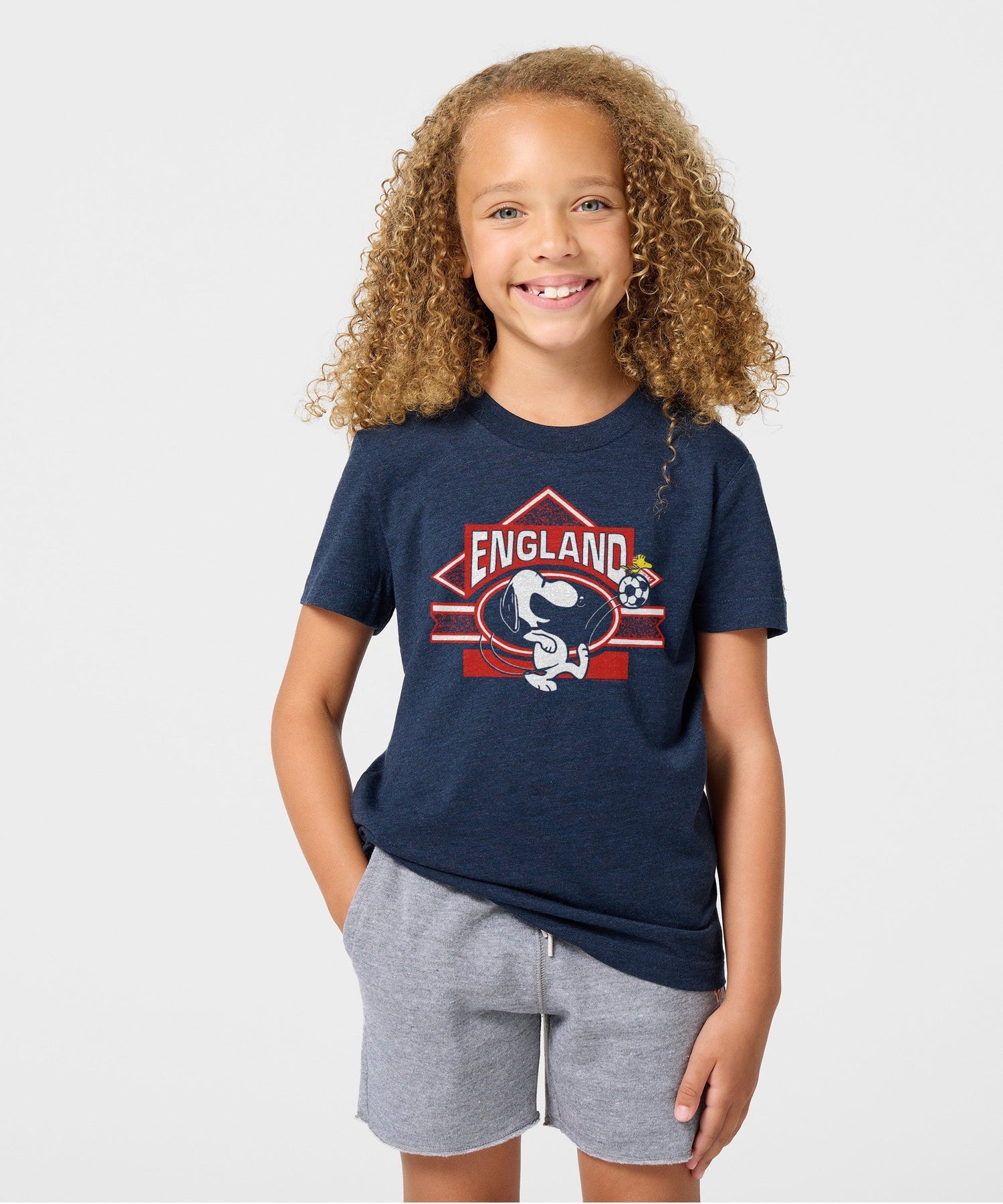 Back view of the solid navy youth t-shirt
