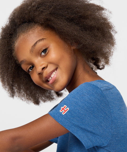 Royal blue youth t-shirt featuring Snoopy in a France soccer kit on the front-4