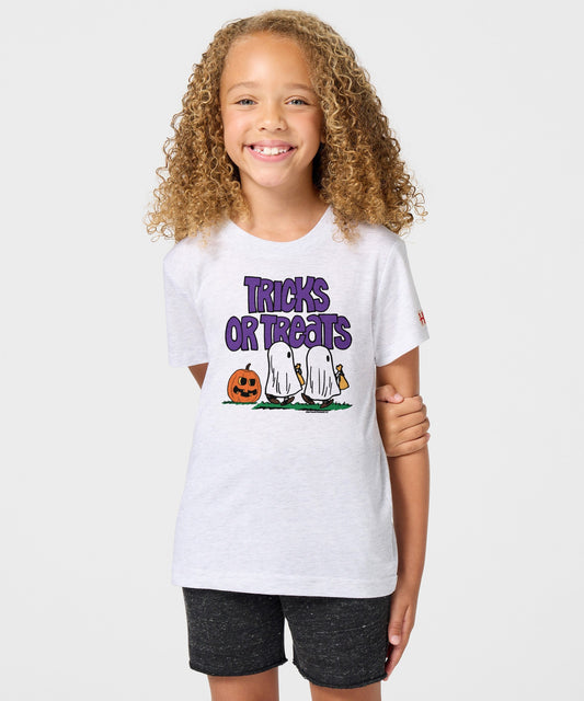 Ash youth t-shirt featuring Charlie Brown and the Peanuts gang graphic on the front chest-2