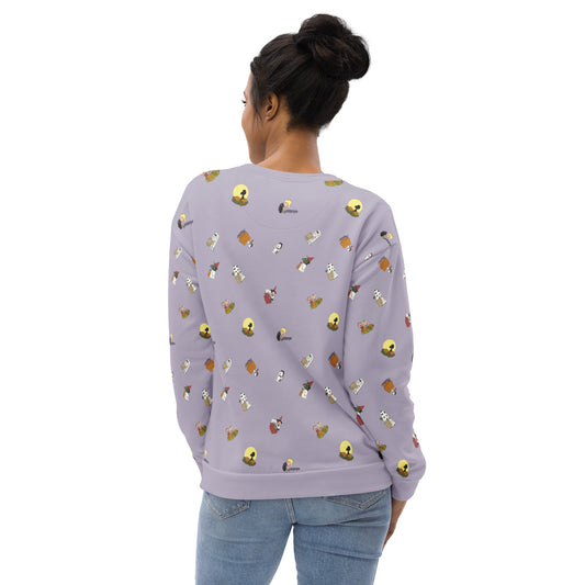 Unisex crewneck sweatshirt featuring an all-over print celebrating It's The Great Pumpkin, Charlie Brown 60th anniversary-2
