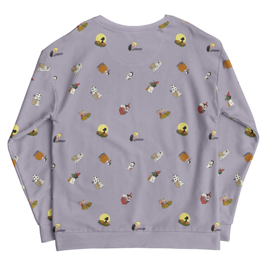 Unisex crewneck sweatshirt featuring an all-over print celebrating It's The Great Pumpkin, Charlie Brown 60th anniversary-5