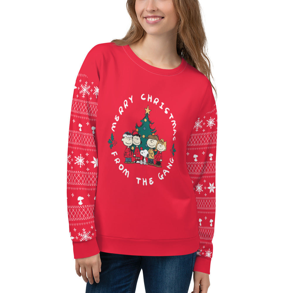 Peanuts Merry Christmas From The Gang Unisex Crewneck