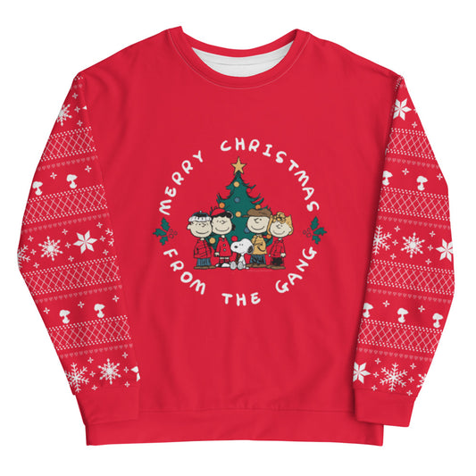 Peanuts Merry Christmas From The Gang Unisex Crewneck-0