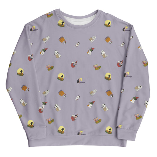 Unisex crewneck sweatshirt featuring an all-over print celebrating It's The Great Pumpkin, Charlie Brown 60th anniversary-0