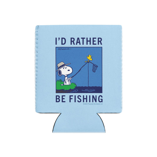 Peanuts I'd Rather Be Fishing Can Koozie-0