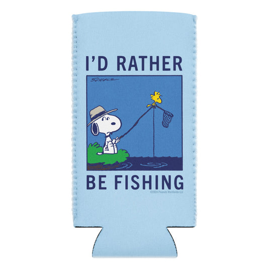 Peanuts I'd Rather Be Fishing Can Cooler-3