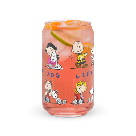 Peanuts Life Is Better With A Dog Can Glass-8