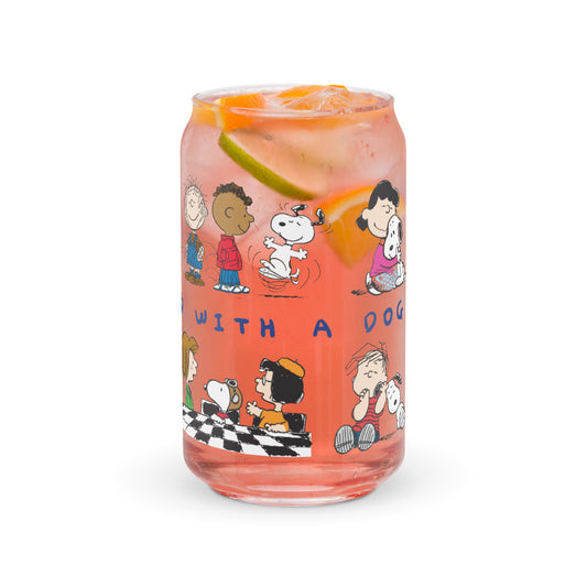 Peanuts Life Is Better With A Dog Can Glass-5