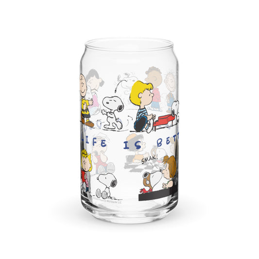 Peanuts Life Is Better With A Dog Can Glass-0