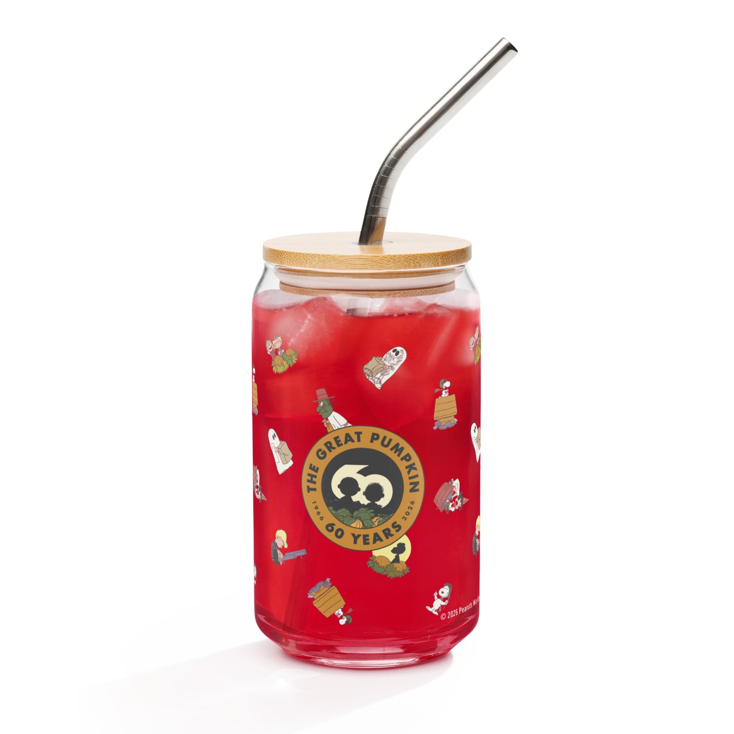 It's The Great Pumpkin, Charlie Brown Can Shaped Glass 60th Anniversary