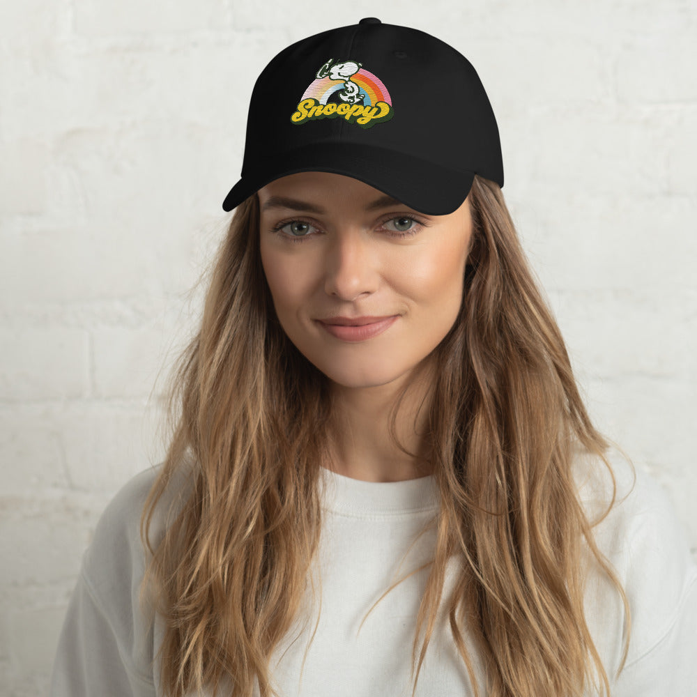 Peanuts Snoopy Rainbow Embroidered Dad Hat