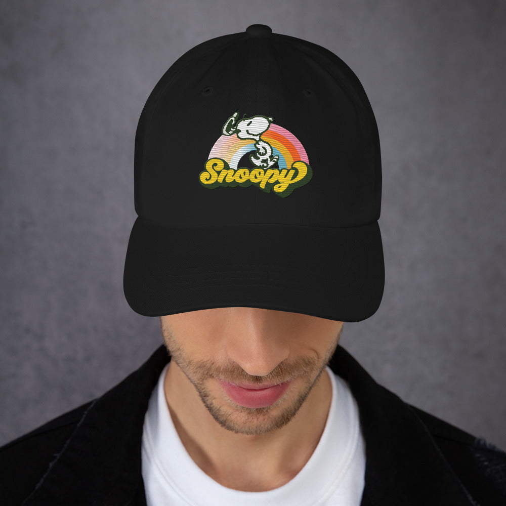 Peanuts Snoopy Rainbow Embroidered Dad Hat