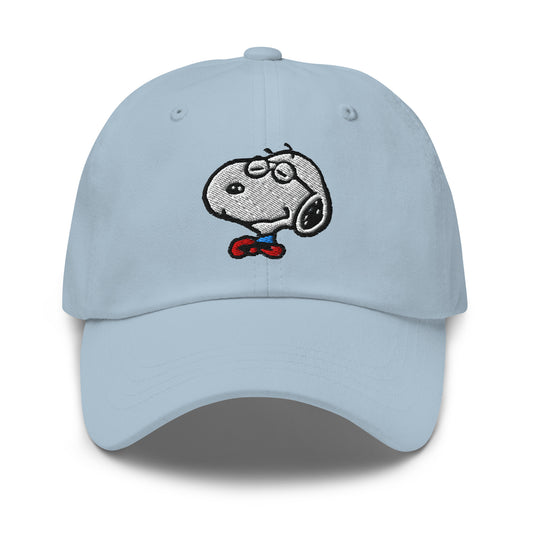 Lifestyle view of a person wearing the Smarty Pants Dad Hat.-0