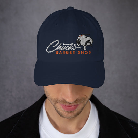 Peanuts Chuck's Barber Shop Embroidered Dad Hat-4