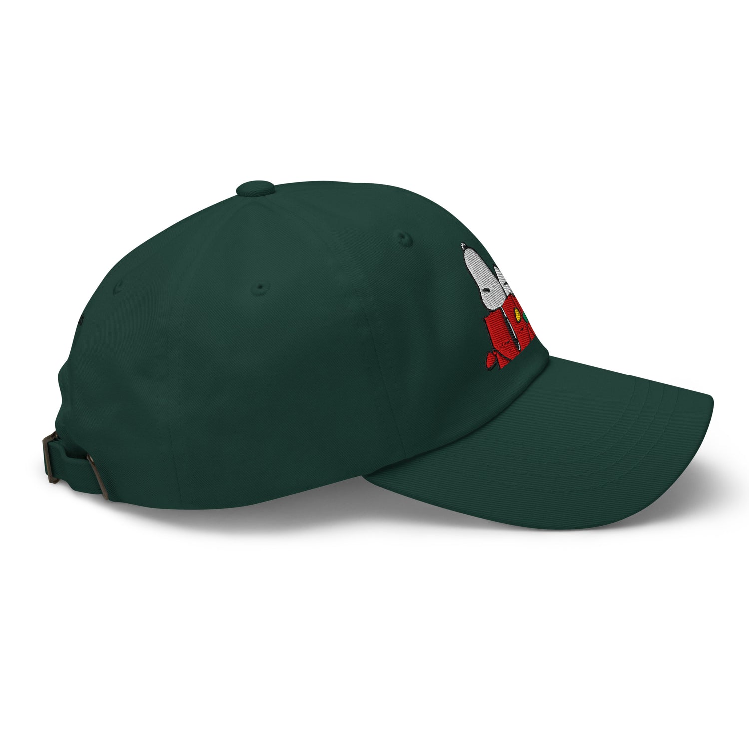 Side profile view of the cap