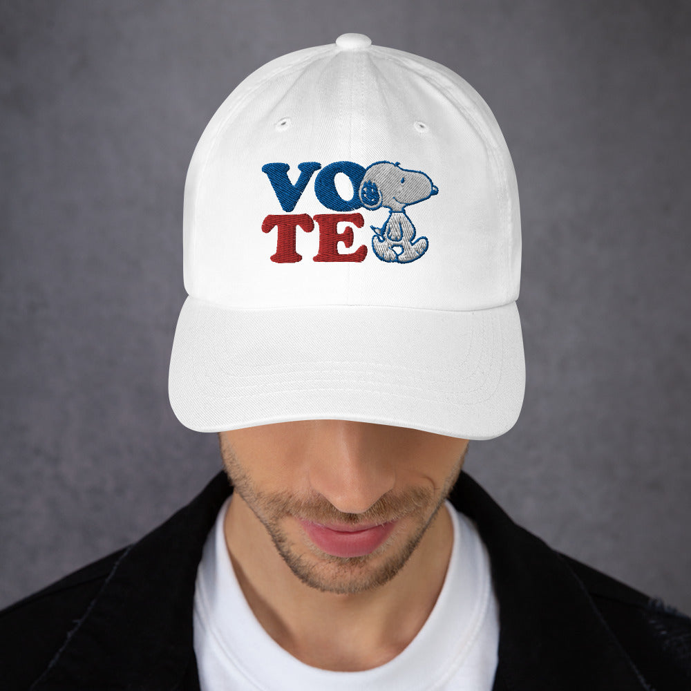 Peanuts Snoopy Vote Embroidered Dad Hat