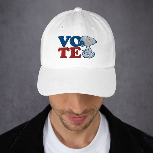 Peanuts Snoopy Vote Embroidered Dad Hat-1