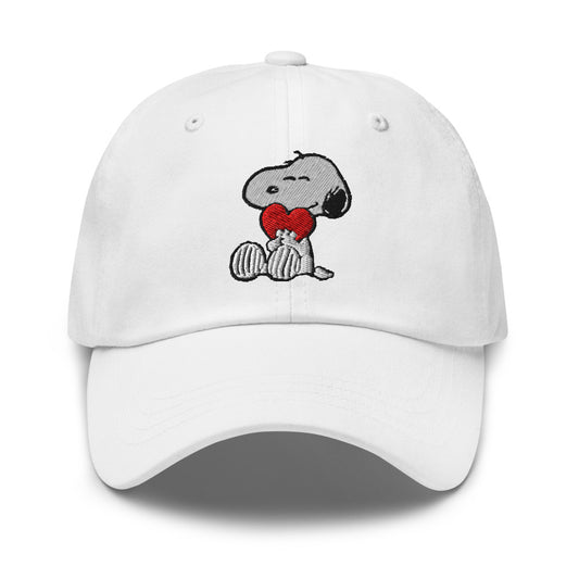 Peanuts Snoopy Heart Dad Hat-0