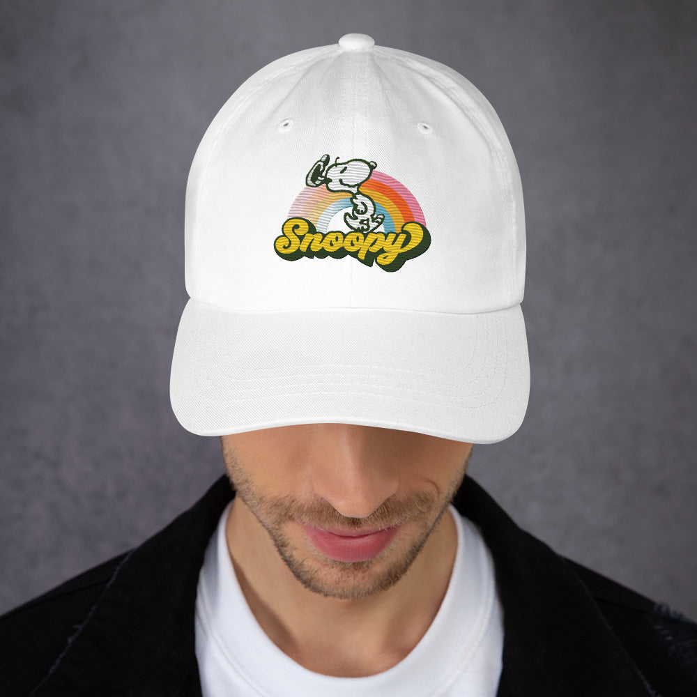 Peanuts Snoopy Rainbow Embroidered Dad Hat