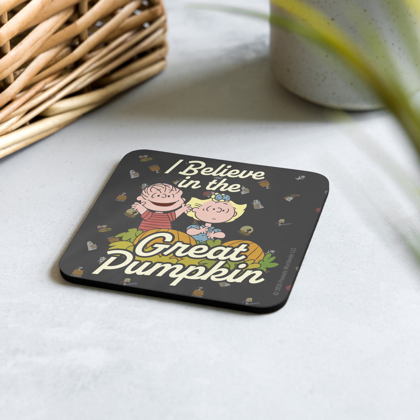 It's The Great Pumpkin, Charlie Brown Cork-Back Coaster 60th Anniversary