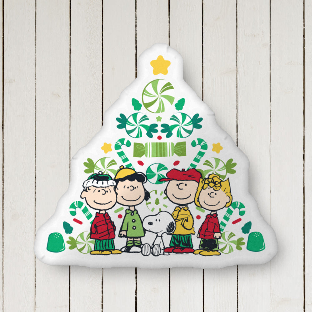 Peanuts Gang Festive Tree Pillow