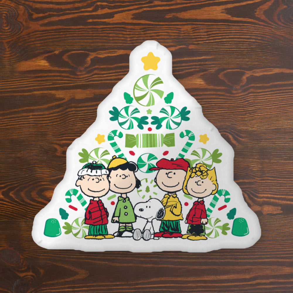 Peanuts Gang Festive Tree Pillow