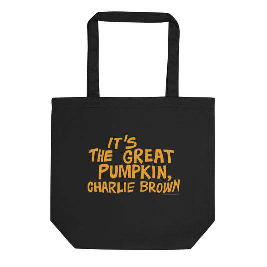 It's the Great Pumpkin, Charlie Brown Tote Bag Black-1