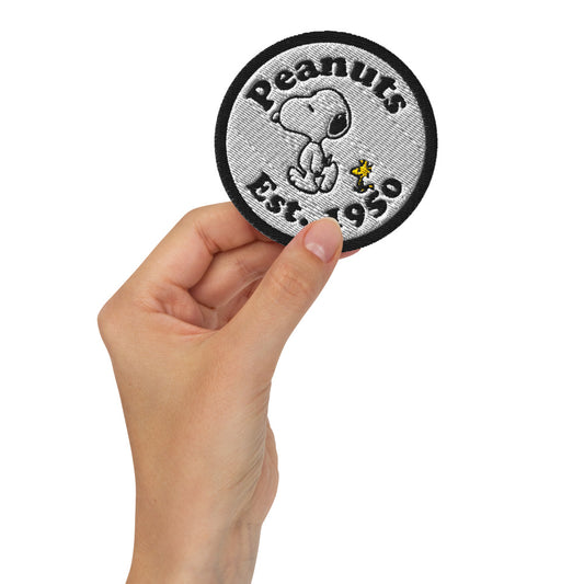 Peanuts Snoopy And Woodstock Embroidered Patch White-2