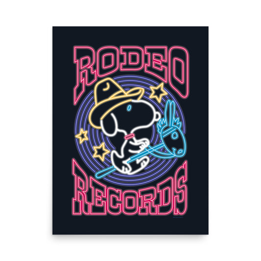 Peanuts Snoopy Rodeo Records Premium Poster-1