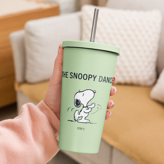 Peanuts Snoopy Dance Tumbler With Straw-1