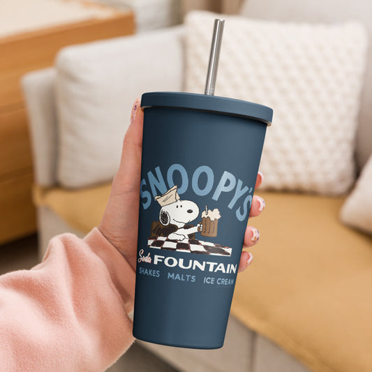 Peanuts Snoopy's Soda Fountain Stainless Steel Tumbler-4