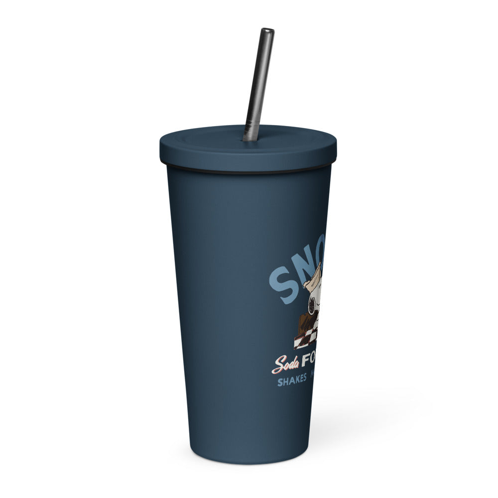 Peanuts Snoopy's Soda Fountain Stainless Steel Tumbler