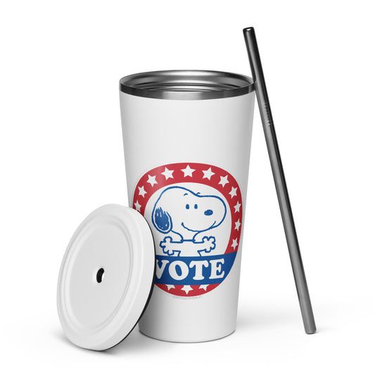 Peanuts Snoopy Vote Insulated Tumbler With Straw-2