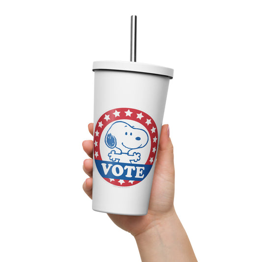 Peanuts Snoopy Vote Insulated Tumbler With Straw-1