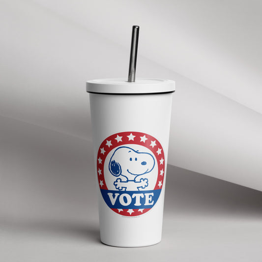 Peanuts Snoopy Vote Insulated Tumbler With Straw-4