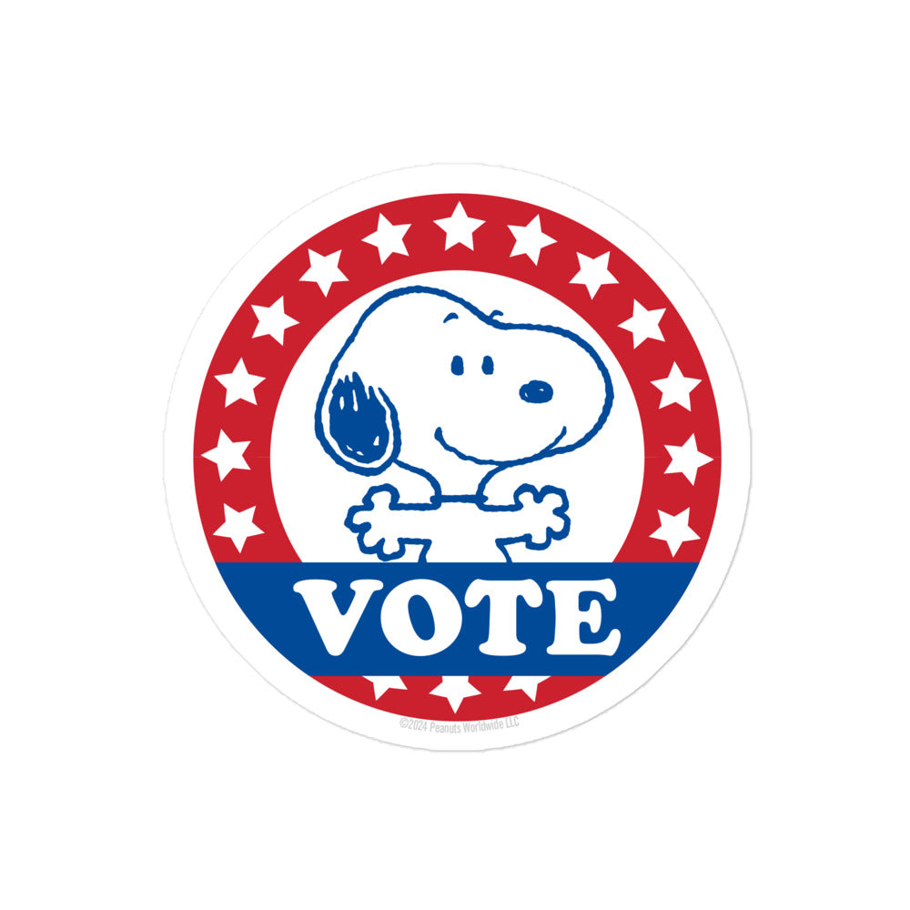 Peanuts Snoopy Vote Sticker