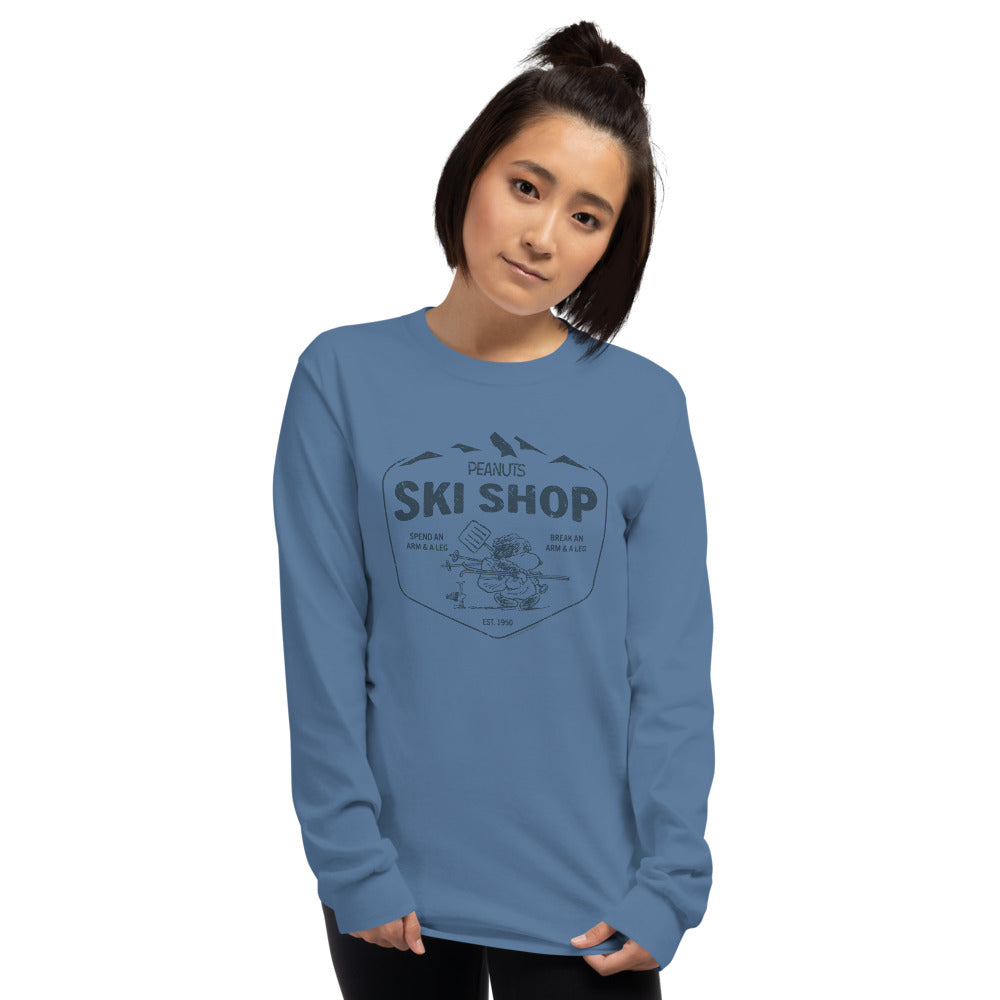 Peanuts Ski Shop Unisex Adult Long Sleeve T-Shirt