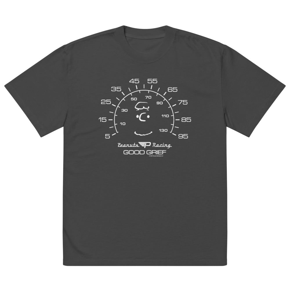 Peanuts Racing Oversized T-Shirt Faded Black