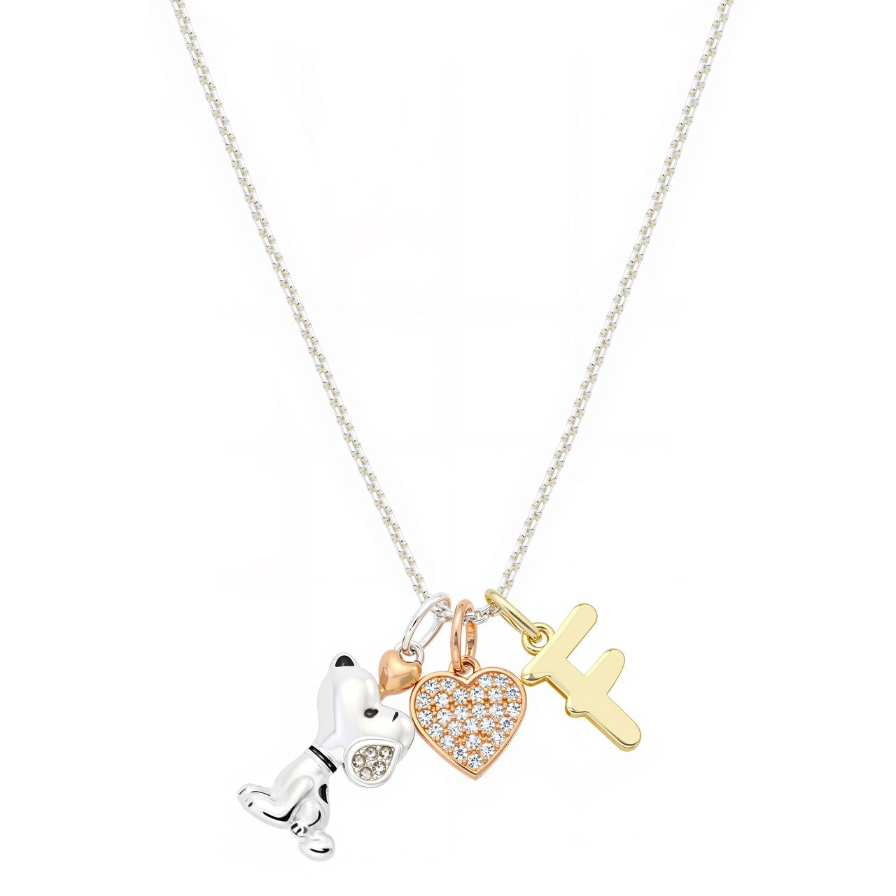 Natural lighting view emphasizing the delicate sparkle of the cubic zirconia heart