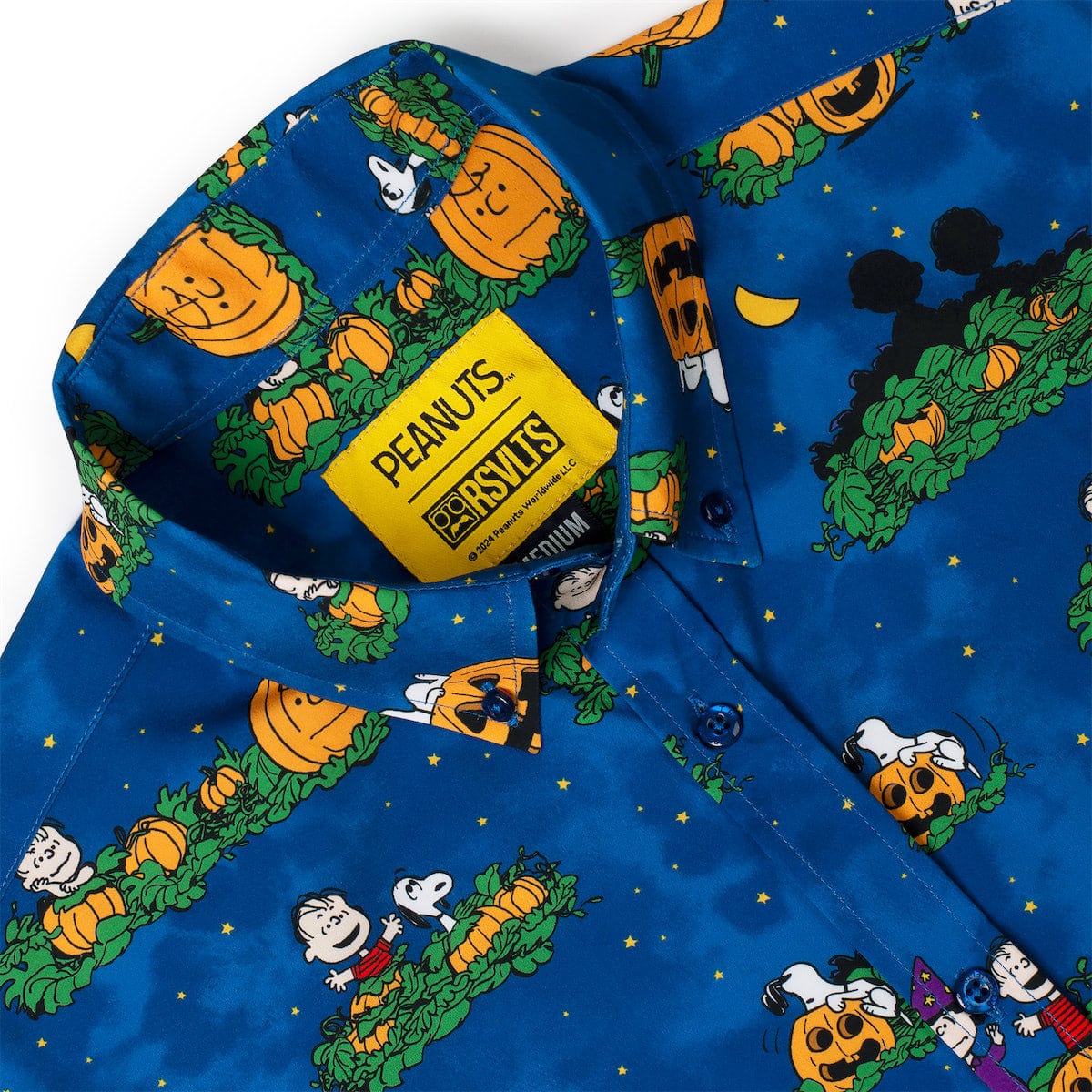 Interior collar label displaying the official Peanuts and RSVLTS branding