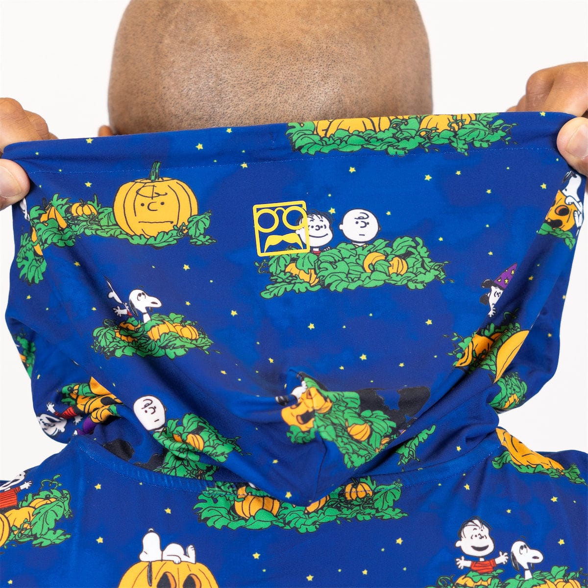 Folded view of the Peanuts x RSVLTS Great Pumpkin hoodie