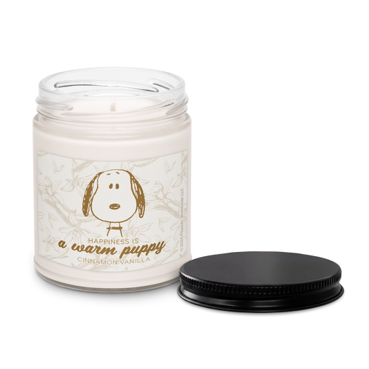 Peanuts Candle Happiness is a Warm Puppy-1
