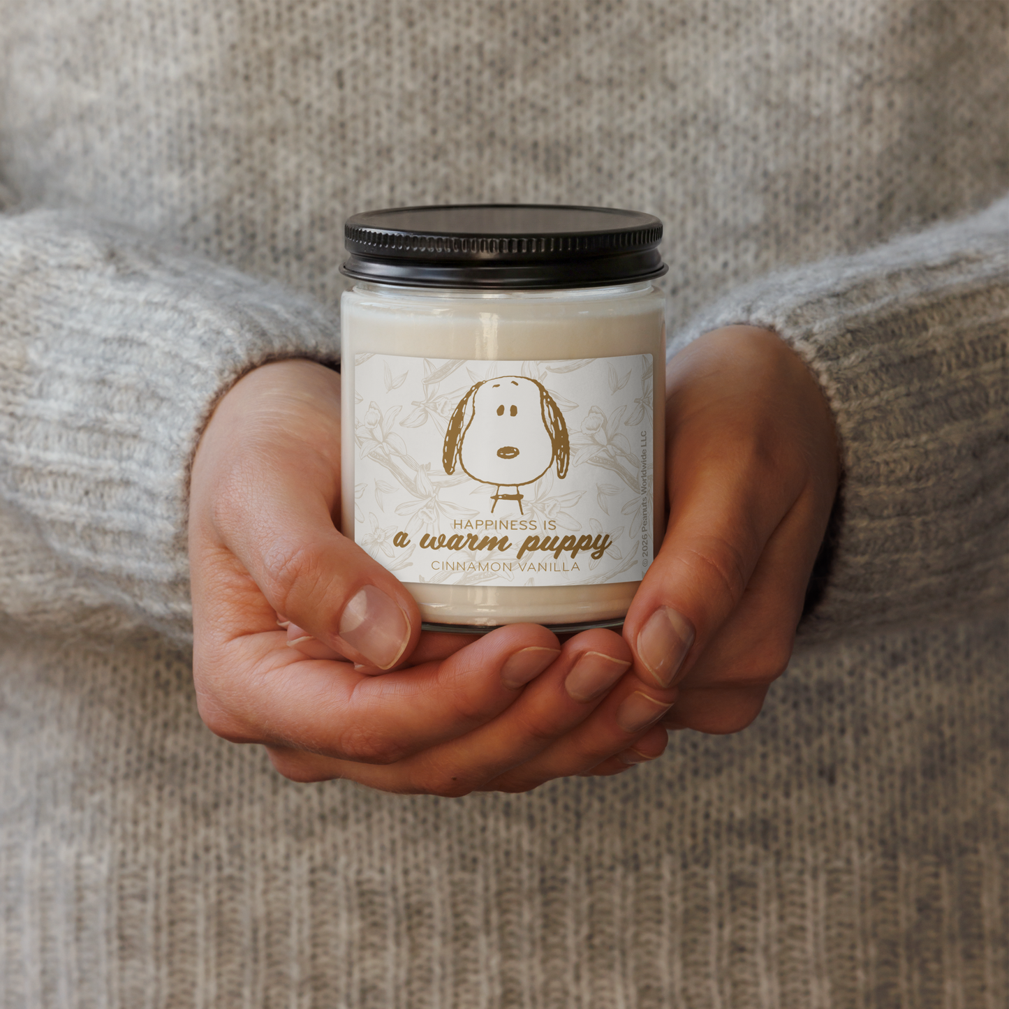 Peanuts Candle Happiness is a Warm Puppy